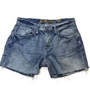 BKE Denim Cutoff Shorts Men’s 32 Blue Distressed Raw Hem Low Rise